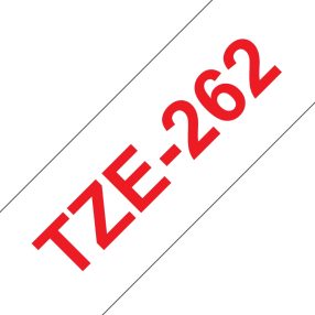 Brother TZe262 Ruban adhésif laminé générique – Texte rouge sur fond blanc – Largeur 36 mm x 8 mètres