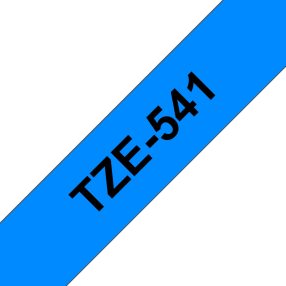 Brother TZe541 Ruban adhésif laminé générique – Texte noir sur fond bleu – Largeur 18 mm x 8 mètres