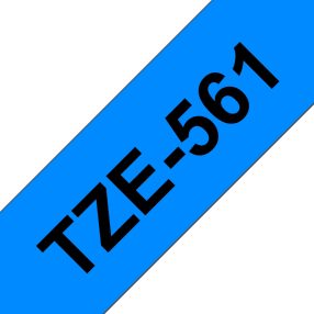 Brother TZe561 Ruban adhésif laminé générique – Texte noir sur fond bleu – Largeur 36 mm x 8 mètres