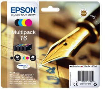 Epson T1626 Pack de 4 cartouches d’encre originales – C13T16264012