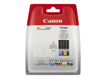 Canon CLI551 Pack de 4 cartouches d’encre originales – 6509B009