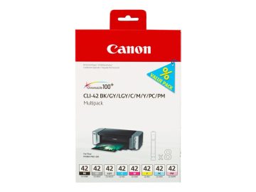 Canon CLI42 Pack de 8 cartouches d’encre originales – 6384B010