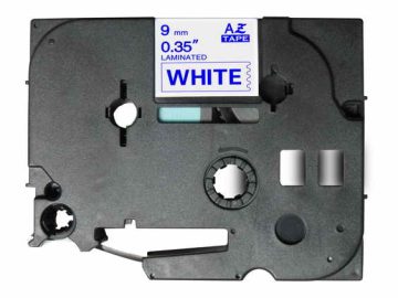Brother TZe223 Ruban adhésif laminé générique – Texte bleu sur fond blanc – Largeur 9 mm x 8 mètres
