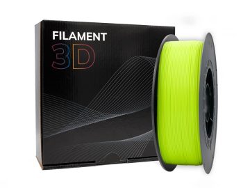 Filament PLA 3D – Diamètre 1.75mm – Bobine 1kg – Couleur Jaune Fluorescent