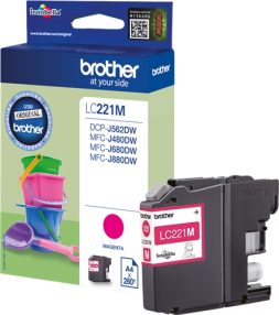 Cartouche d’encre originale magenta LC221 de Brother – LC221MBP