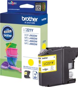 Cartouche d’encre jaune originale Brother LC221 – LC221YBP