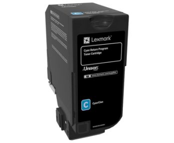 Lexmark CS720/CS725/CX725 Cartouche de toner cyan d’origine – 74C20C0