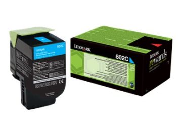 Lexmark CX310/CX410/CX510 Cartouche de toner cyan d’origine – 80C20C0/802C