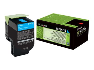 Lexmark CX510 Cartouche de toner cyan originale – 80C2XC0/80C2XCE/802XC