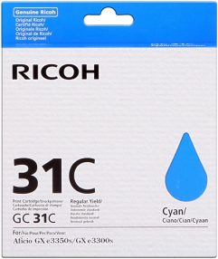 Ricoh GC31C Cartouche Gel Cyan Originale – 405689