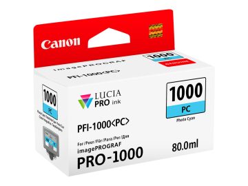 Cartouche d’encre photo originale cyan Canon PFI1000 – PFI1000PC/0550C001