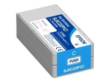 Epson SJIC22P Cartouche d’encre cyan originale – C33S020602/SJIC22P(C)