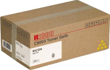 Ricoh Aficio MPC6503SP/MPC8003SP/IMC6500/IMC8000 Cartouche de toner jaune originale – 842193/C8003Y