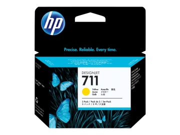 HP 711 jaune Pack de 3 cartouches d’encre originales – CZ136A