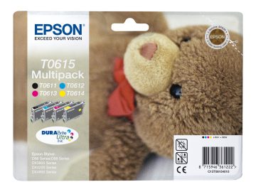 Epson T0615 Pack de 4 cartouches d’encre originales – C13T06144010