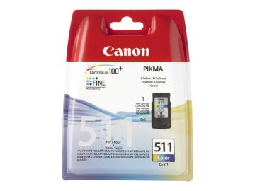 Canon CL511 Cartouche d’encre couleur originale – 2972B010 (Blister avec alarme)