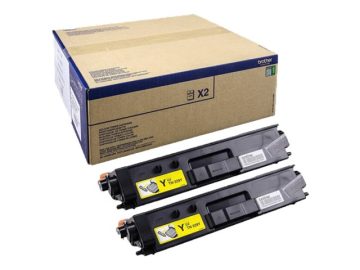 Brother TN329 Jaune Pack de 2 cartouches de toner originales – TN329YTWIN