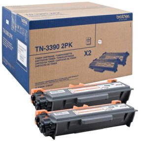 Brother TN3390 noir Pack de 2 cartouches de toner originales – TN3390TWIN