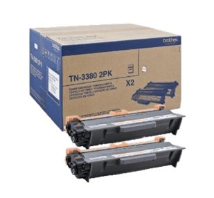 Brother TN3380 Noir Pack de 2 cartouches de toner originales – TN3380TWIN