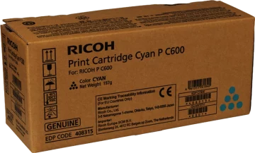 Ricoh PC600 Cartouche de Toner Cyan Originale – 408315/P C600C