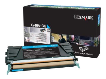 Lexmark X746/X748 Cartouche de toner original cyan – X746A1CG