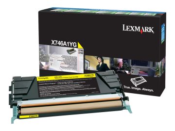 Lexmark X746/X748 Cartouche de toner jaune d’origine – X746A1YG