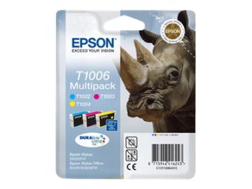 Epson T1006 Pack de 3 cartouches d’encre originales – Cyan, Magenta, Jaune – C13T10064010