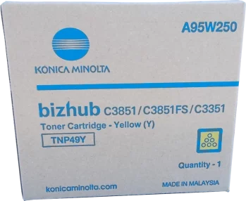 Konica Minolta TNP49 Cartouche de toner original jaune – TNP49Y/A95W250