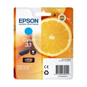 Cartouche d’encre cyan originale Epson T3342 (33) – C13T33424012