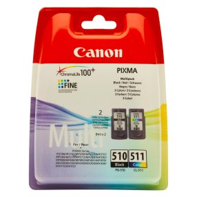 Canon PG510 Noir + CL511 Couleur Pack de 2 cartouches d’encre originales – 2970B010