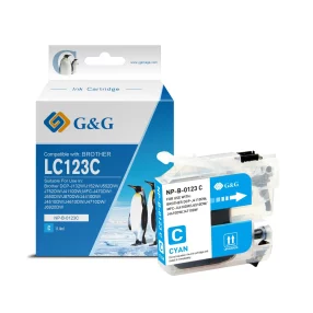 Cartouche PREMIUM marque G&G cyan compatible Brother LC123XL / LC123C