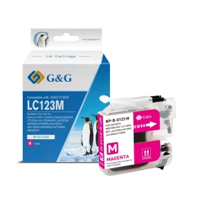 Cartouche PREMIUM marque G&G magenta compatible Brother LC123XL / LC123M