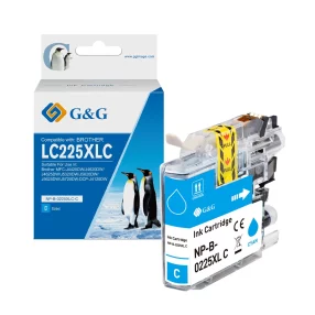 Cartouche PREMIUM marque G&G cyan compatible Brother LC225XLC