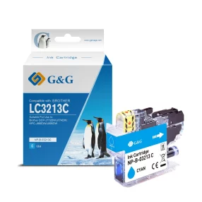 Cartouche PREMIUM marque G&G cyan compatible Brother LC3213C