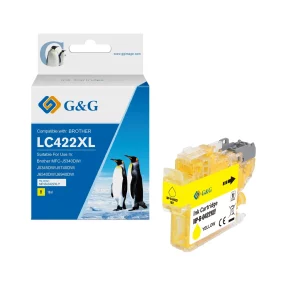 Cartouche jaune PREMIUM marque G&G compatible Brother LC422XLY