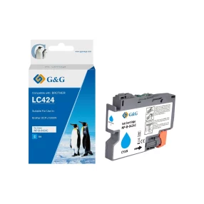 Cartouche cyan PREMIUM marque G&G compatible Brother LC424C