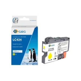 Cartouche jaune PREMIUM marque G&G compatible Brother LC424Y