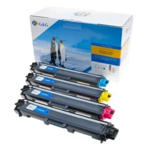 Pack de 4 toners PREMIUM marque G&G compatible Brother TN241BK + TN245C + TN245M + TN245Y