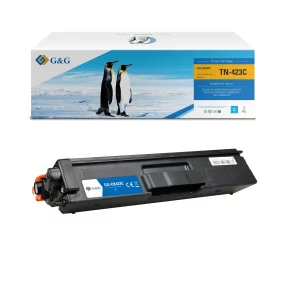 Toner PREMIUM marque G&G compatible Brother TN426C / TN423C – Cyan