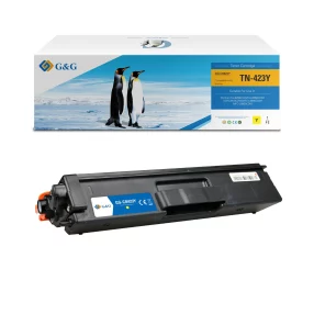 Toner PREMIUM marque G&G compatible Brother TN426Y / TN423Y – Jaune