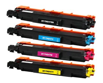 Pack de 4 toners compatibles Brother TN247BK + TN247C + TN247M + TN247Y